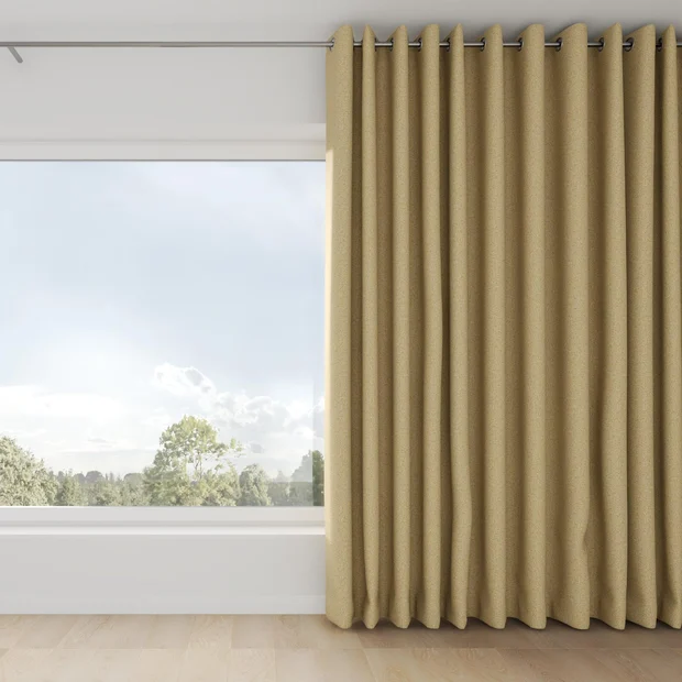 Photo of the fabric Bora Bora Raffia swatch by Mokum FibreGuard. Use for Curtains, Upholstery, Accessory. Style of Plain, Texture