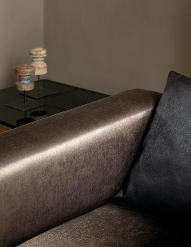 Photo of the fabric Helios Duckegg in situ by Zepel. Use for Curtains, Upholstery, Accessory, Top of Bed. Style of Plain, Taffeta