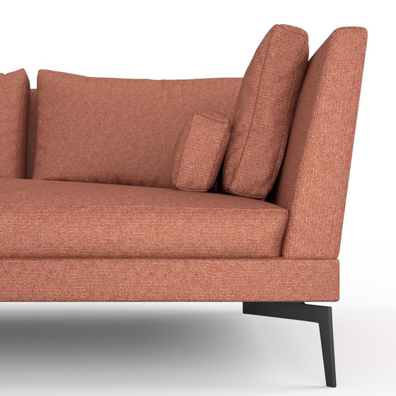 Photo of the fabric Grain Sienna swatch by Mokum. Use for Upholstery, Accessory, Top of Bed. Style of Plain, Texture