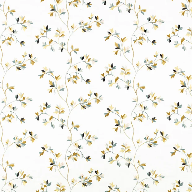 Photo of the fabric Aurea V3556 03 swatch by Villa Nova. . Style of Embroidery, Floral And Botannical