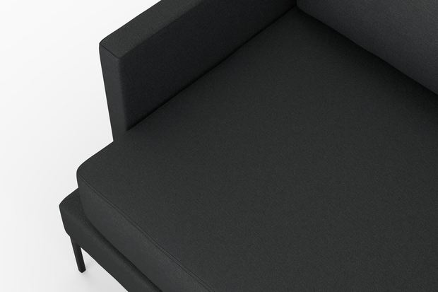 Photo of the fabric Epitome Basalt swatch by Mokum. Use for Upholstery, Accessory. Style of Plain, Taffeta