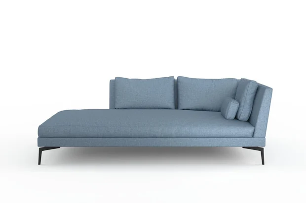 Photo of the fabric Pahi Sky swatch by Mokum. Use for Upholstery, Accessory. Style of Plain, Taffeta