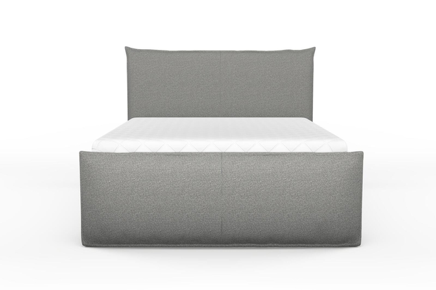 Photo of the fabric Grain Flint swatch by Mokum. Use for Upholstery, Accessory, Top of Bed. Style of Plain, Texture