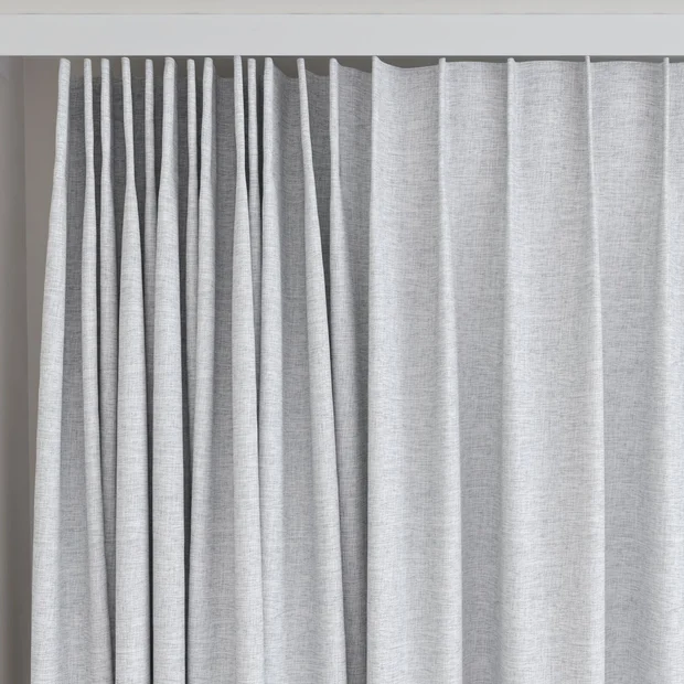 Photo of the fabric Envoy 2 Winter 320cm swatch by James Dunlop Essentials. Use for Curtains, Accessory, Top of Bed. Style of Plain, Texture