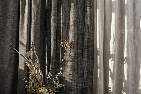 Photo of the fabric Tirrike YP19001 in situ by Designs Of The Time. Use for Curtains. Style of Plain