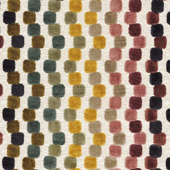 Photo of the fabric Orphisme 4830 4830 0318 swatch by Casamance. Use for Upholstery, Accessory. Style of Geometric, Velvet