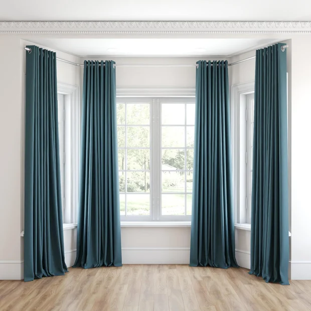 Photo of the fabric Envoy 2 Oasis 320cm swatch by James Dunlop Essentials. Use for Curtains, Accessory, Top of Bed. Style of Plain, Texture