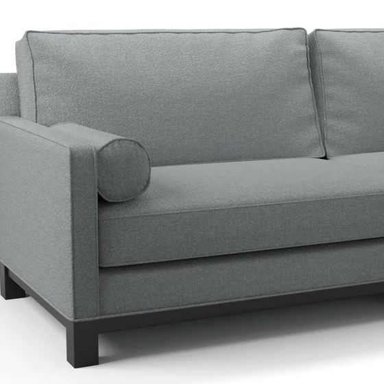 Photo of the fabric Alpine Silver swatch by James Dunlop. Use for Upholstery, Accessory. Style of Plain, Texture