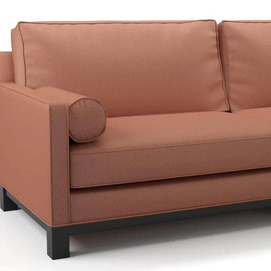 Photo of the fabric Exceed Sienna swatch by James Dunlop FibreGuard. Use for Upholstery, Accessory. Style of Plain, Texture