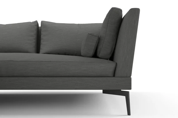 Photo of the fabric Sahel Soot swatch by Mokum. Use for Upholstery, Accessory. Style of Plain, Texture