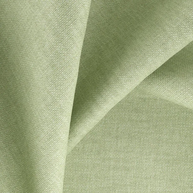 Photo of the fabric Casual Sage swatch by Zepel FibreGuard. Use for Curtains, Upholstery, Accessory, Top of Bed. Style of Plain, Texture