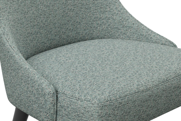 Photo of the fabric Omni Emerald swatch by James Dunlop FibreGuard. Use for Upholstery, Accessory, Top of Bed. Style of Plain, Texture