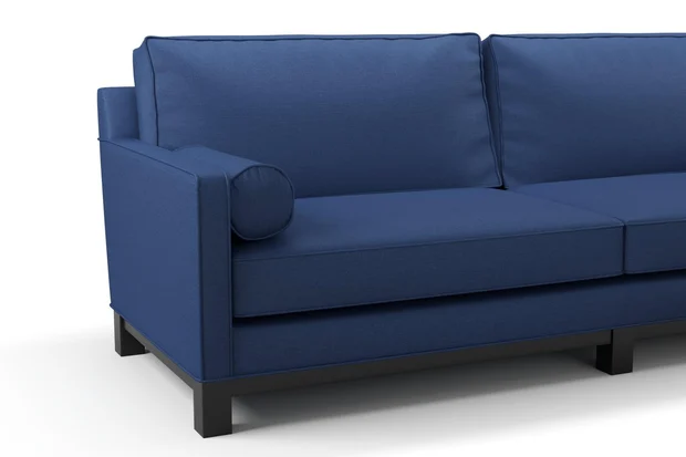 Photo of the fabric Urban Cobalt swatch by James Dunlop. Use for Curtains, Upholstery, Accessory. Style of Plain, Texture