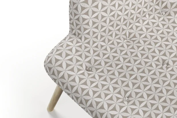 Photo of the fabric Tapa Pumice swatch by James Dunlop. Use for Upholstery, Accessory. Style of Geometric