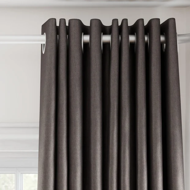Photo of the fabric Stallion 2 UC Flint swatch by James Dunlop Essentials. Use for Curtains, Accessory. Style of Plain, Texture