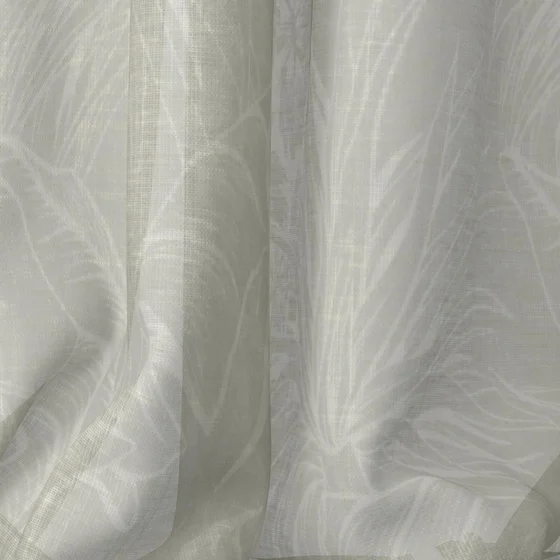 Photo of the fabric Palmery Willow swatch by James Dunlop. Use for Sheer Curtains. Style of Floral And Botannical, Sheer