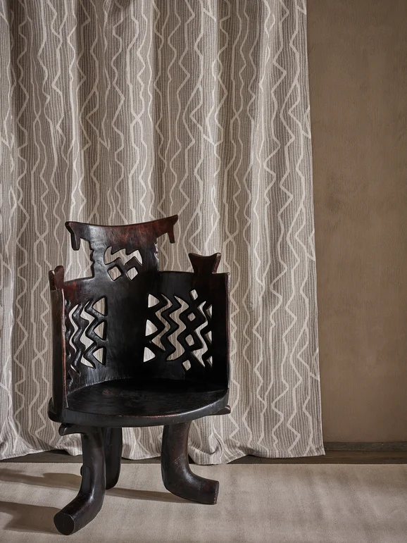 Photo of the fabric Northiam Z653 04 in situ by Zinc. Use for Curtains, Upholstery, Accessory