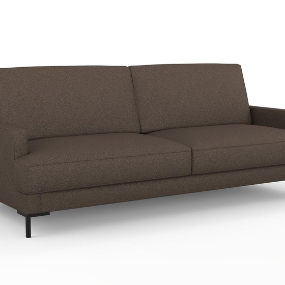 Photo of the fabric Grain Brownie swatch by Mokum. Use for Upholstery, Accessory, Top of Bed. Style of Plain, Texture