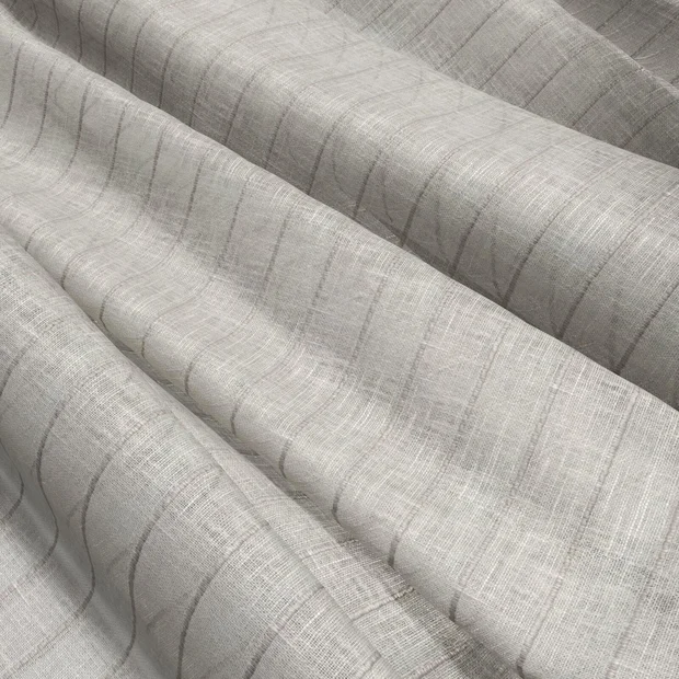 Photo of the fabric Nikau Stone swatch by James Dunlop. Use for Sheer Curtains. Style of Sheer, Stripe