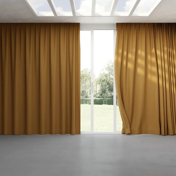 Photo of the fabric Satori Stonewash Oxide swatch by Mokum. Use for Curtains, Upholstery Light Duty, Accessory, Top of Bed. Style of Plain, Texture