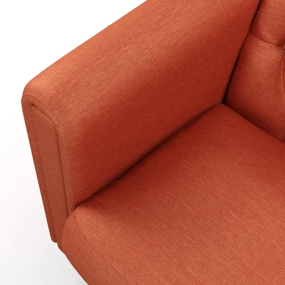 Photo of the fabric Provence Pumpkin swatch by James Dunlop Essentials. Use for Curtains, Upholstery, Accessory, Top of Bed. Style of Plain, Texture