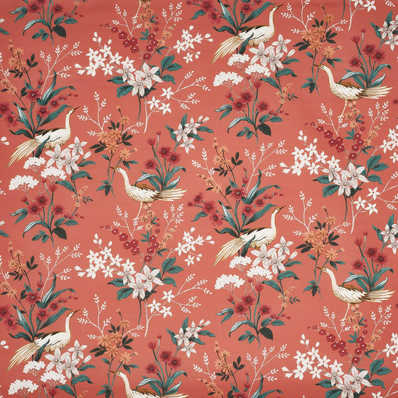 Photo of the fabric Jade 8788 194 swatch by Prestigious. Use for Curtains, Accessory. Style of Floral And Botannical, Print