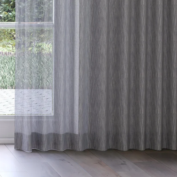 Photo of the fabric Turbulent Storm swatch by James Dunlop. Use for Sheer Curtains. Style of Plain, Sheer