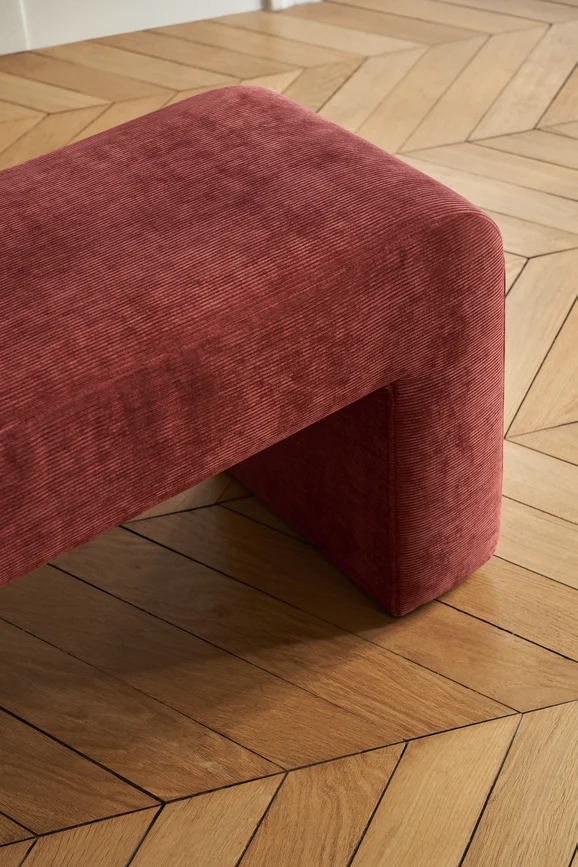 Photo of the fabric Ferveur 4612 4612 0199 in situ by Casamance. Use for Curtains, Upholstery, Accessory. Style of Plain, Velvet