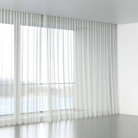 Photo of the fabric Foreshore Mist swatch by James Dunlop. Use for Sheer Curtains. Style of Plain, Sheer