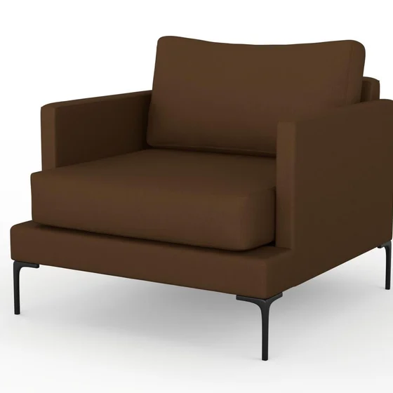 Photo of the fabric Eternal Raw Sienna swatch by Mokum. Use for Curtains, Upholstery, Accessory. Style of Plain, Texture