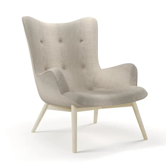 Photo of the fabric Maxime Truffle swatch by James Dunlop. Use for Upholstery, Accessory. Style of Stripe, Texture