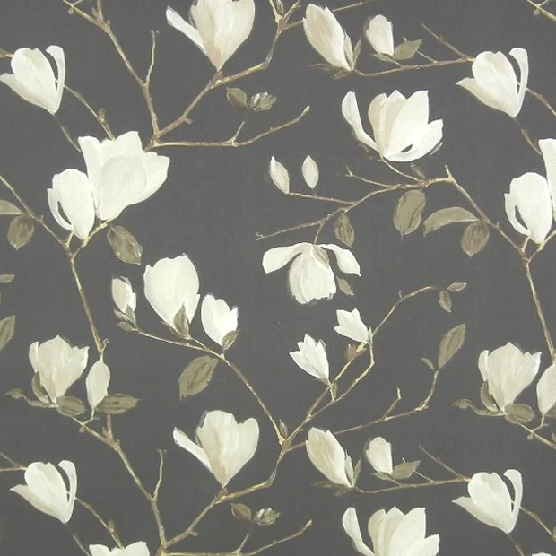 Photo of the fabric Sayuri Pewter swatch by James Dunlop Essentials. Use for Curtains, Accessory, Top of Bed