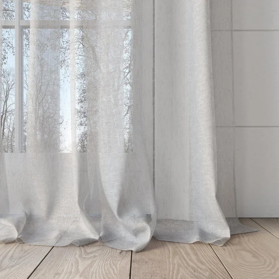 Photo of the fabric Seaview Linen swatch by James Dunlop. Use for Sheer Curtains. Style of Plain, Sheer