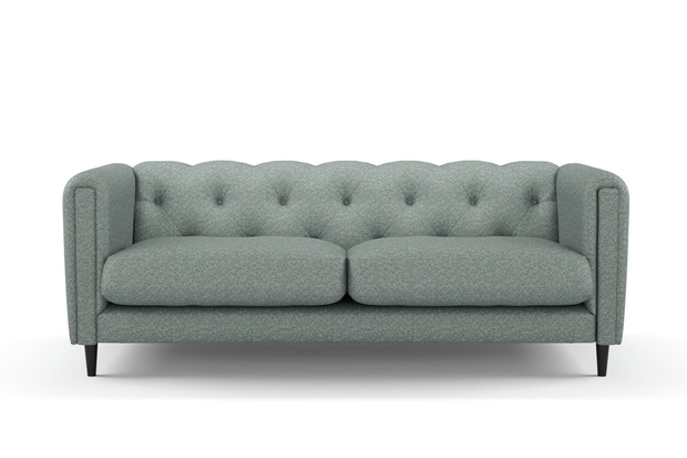 Photo of the fabric Omni Emerald swatch by James Dunlop FibreGuard. Use for Upholstery, Accessory, Top of Bed. Style of Plain, Texture