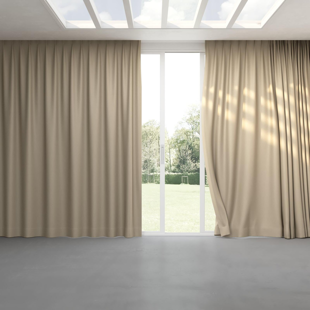 Photo of the fabric Eternal Linen swatch by Mokum. Use for Curtains, Upholstery, Accessory. Style of Plain, Texture