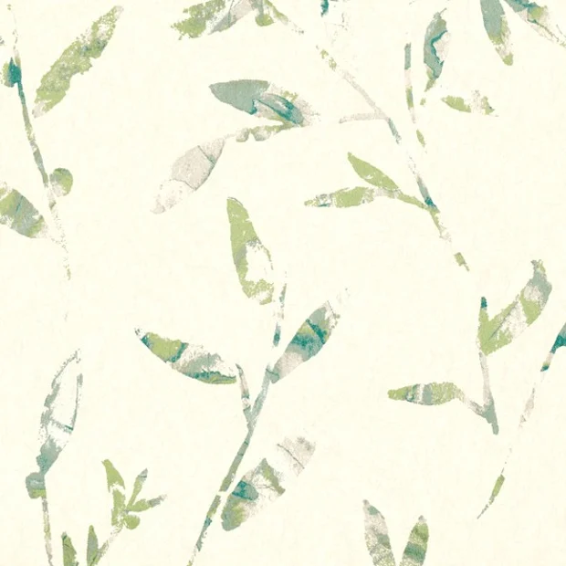 Photo of the fabric Hana Trail Wallpaper W546 03 swatch by Villa Nova. Use for Wall Covering. Style of Floral And Botannical, Print