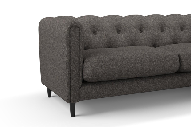 Photo of the fabric Omni Carbon swatch by James Dunlop FibreGuard. Use for Upholstery, Accessory, Top of Bed. Style of Plain, Texture