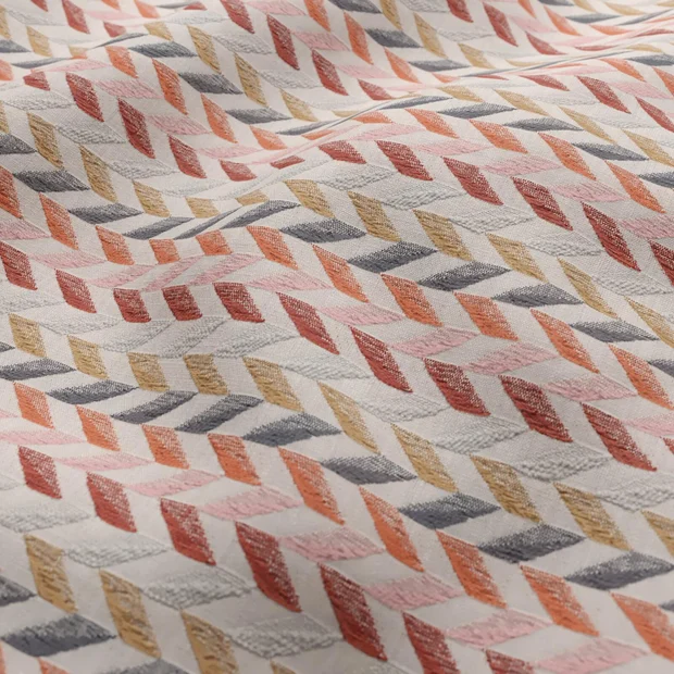 Photo of the fabric Comprehensive Autumn swatch by Zepel FibreGuard. Use for Upholstery, Accessory, Top of Bed. Style of Chenille, Geometric