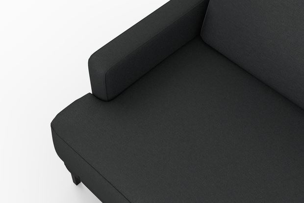 Photo of the fabric Epitome Basalt swatch by Mokum. Use for Upholstery, Accessory. Style of Plain, Taffeta