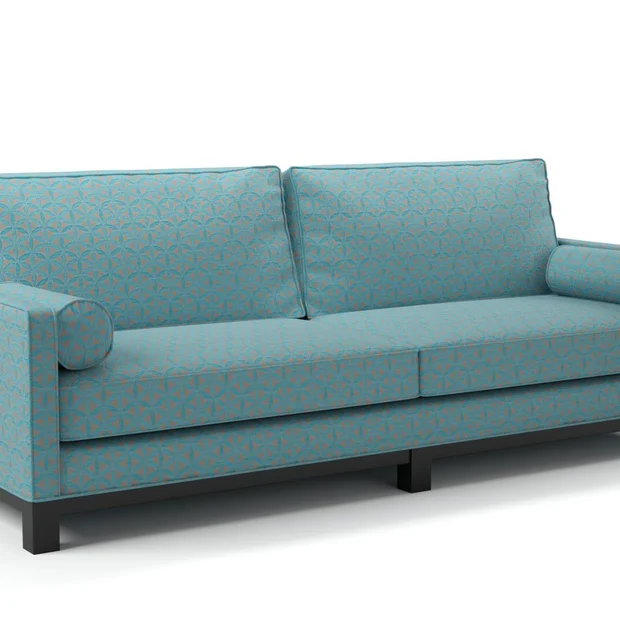 Photo of the fabric Tapa Aqua swatch by James Dunlop. Use for Upholstery, Accessory. Style of Geometric