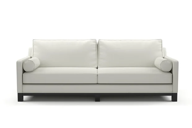 Photo of the fabric Sit Out Greige swatch by James Dunlop FibreGuard. Use for Upholstery, Accessory. Style of Plain, Taffeta
