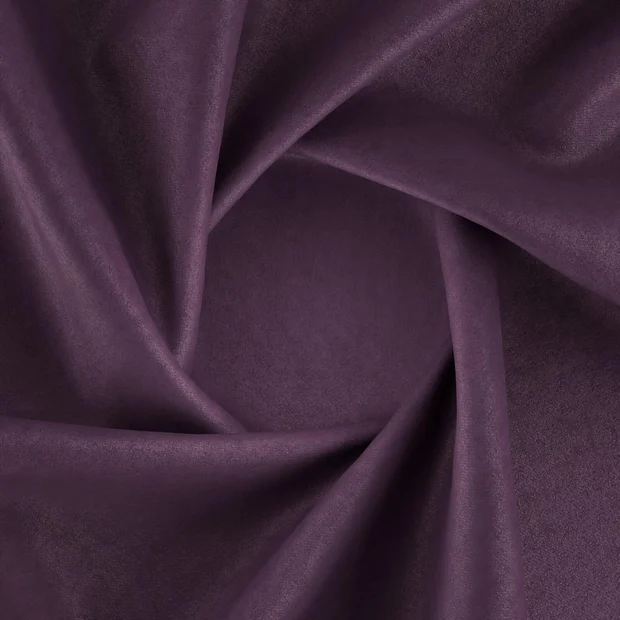 Photo of the fabric Lech Plum swatch by Zepel FibreGuard. Use for Curtains, Upholstery, Accessory, Top of Bed. Style of Plain, Velvet