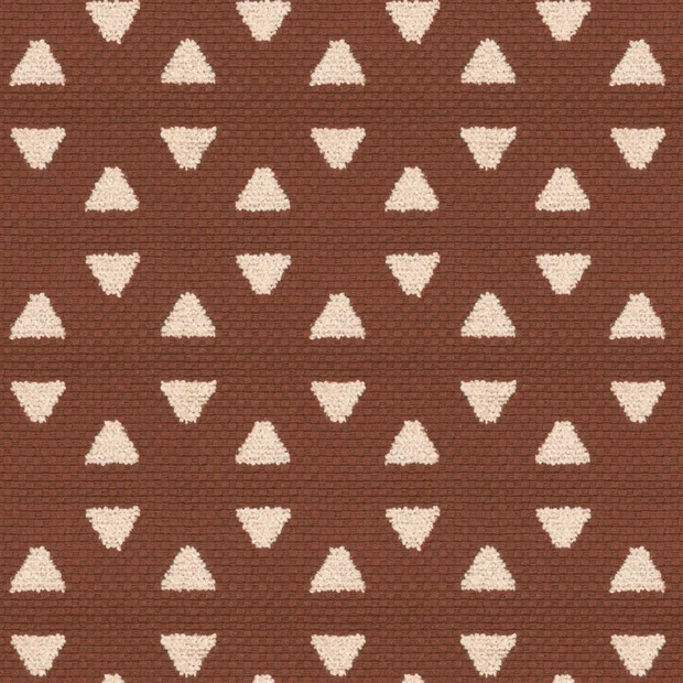 Photo of the fabric Samurai Burnt Orange swatch by Mokum. Use for Upholstery, Accessory. Style of Geometric