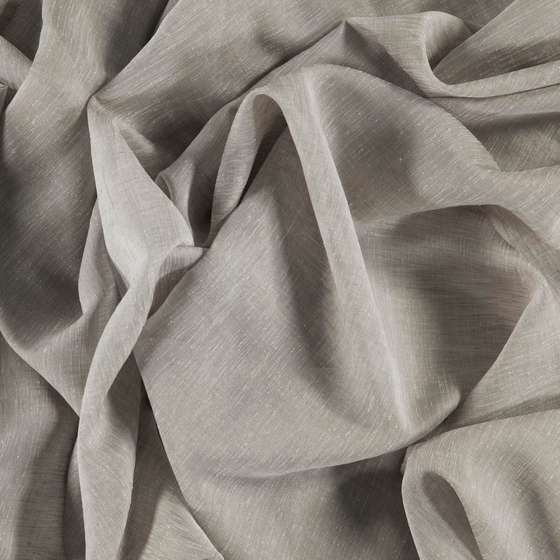 Photo of the fabric Dialogue Putty swatch by Zepel. Use for Sheer Curtains. Style of Plain, Sheer