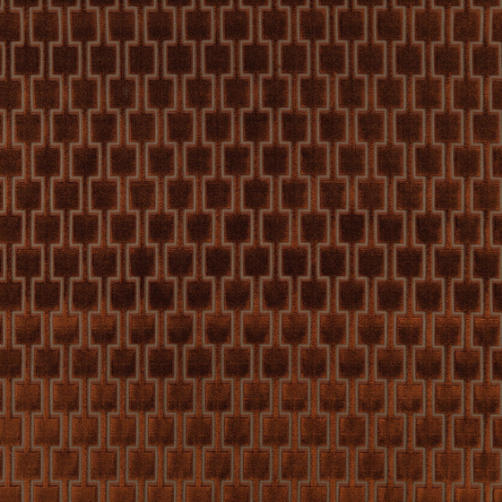 Photo of the fabric Bakerloo K5096 28 swatch by Kirkby Design. Use for Upholstery, Accessory. Style of Geometric, Velvet