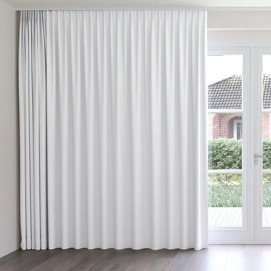 Photo of the fabric Oakley FR Whitewash swatch by James Dunlop. Use for Curtains. Style of Plain, Texture