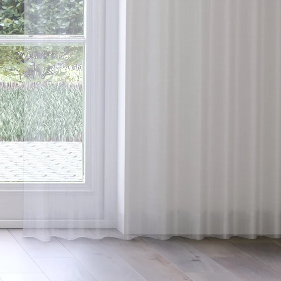 Photo of the fabric Armour FR Silver swatch by James Dunlop. Use for Sheer Curtains. Style of Plain, Sheer