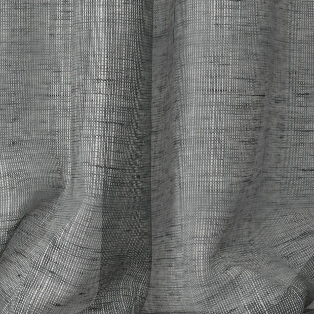 Photo of the fabric Rhythm Basalt swatch by Mokum. Use for Sheer Curtains. Style of Plain, Sheer