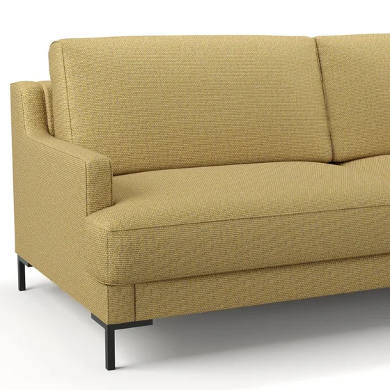 Photo of the fabric Ostuni Citrine swatch by Mokum. Use for Upholstery, Accessory. Style of Plain, Texture