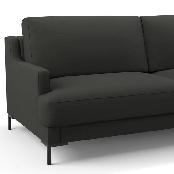 Photo of the fabric Ficus Soot swatch by Mokum. Use for Upholstery, Accessory. Style of Plain, Texture